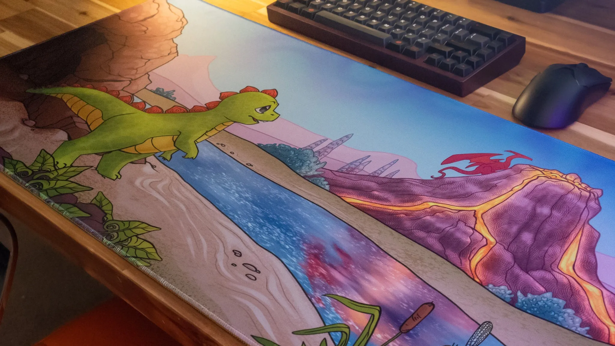 Jakeyosaurus "Wish for Wings" Limited Edition Content Creator Collaboration XL Deskmat