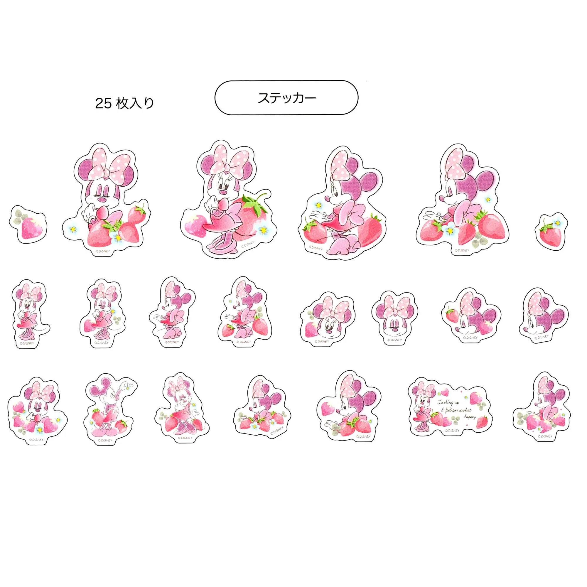 JDS - Sticker Collection x Minnie & Mickey Strawberry Sweet Harmony Clear Sticker (Release Date: Jan 28, 2025)