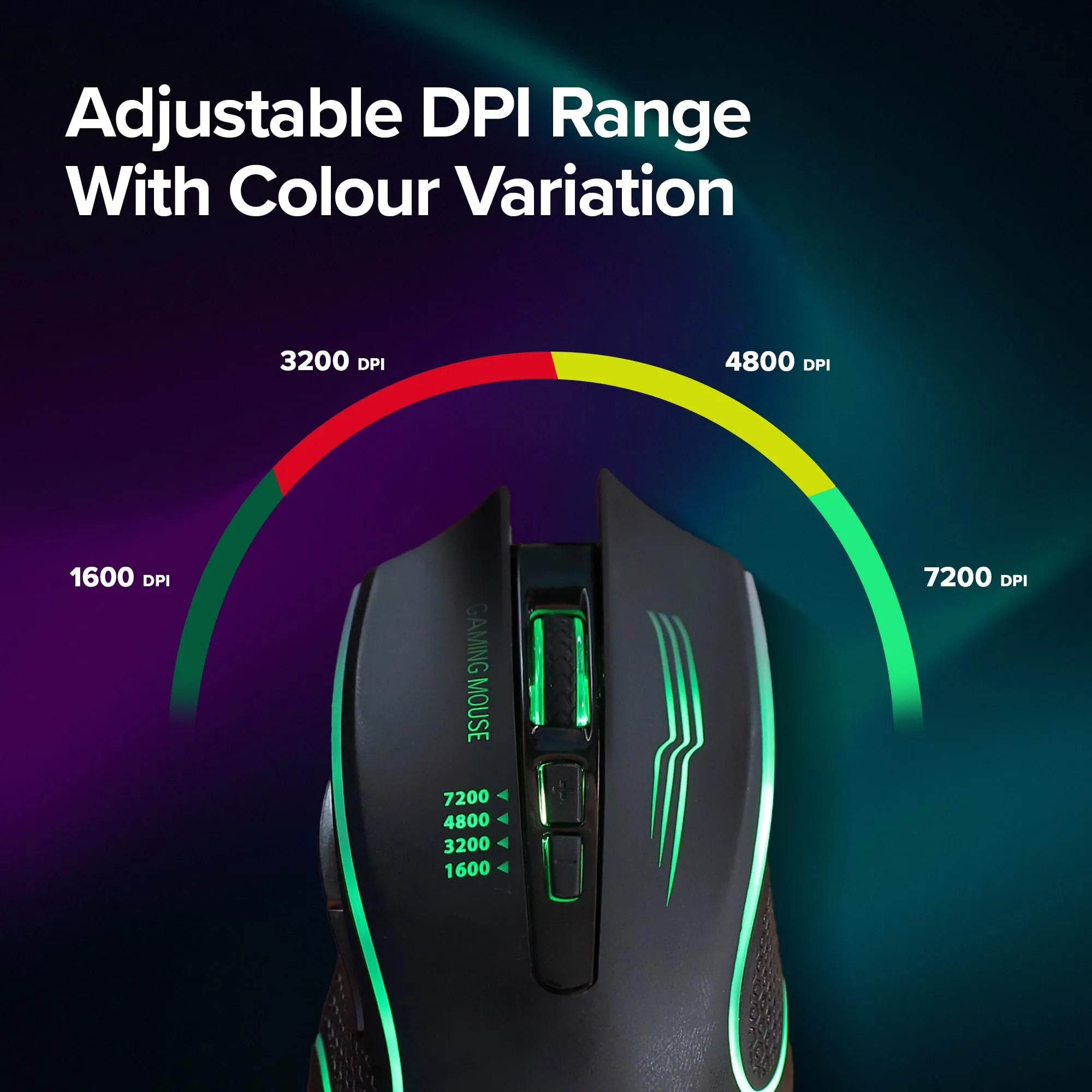 KOZEN Gaming Mouse Wireless - Large RGB Mouse Pad Included - for Laptop - Extended Desk Pad - 1 Yr Warranty