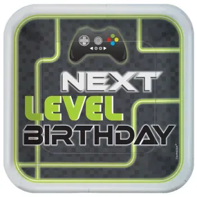 Level Up Birthday Paper Plates 8pk