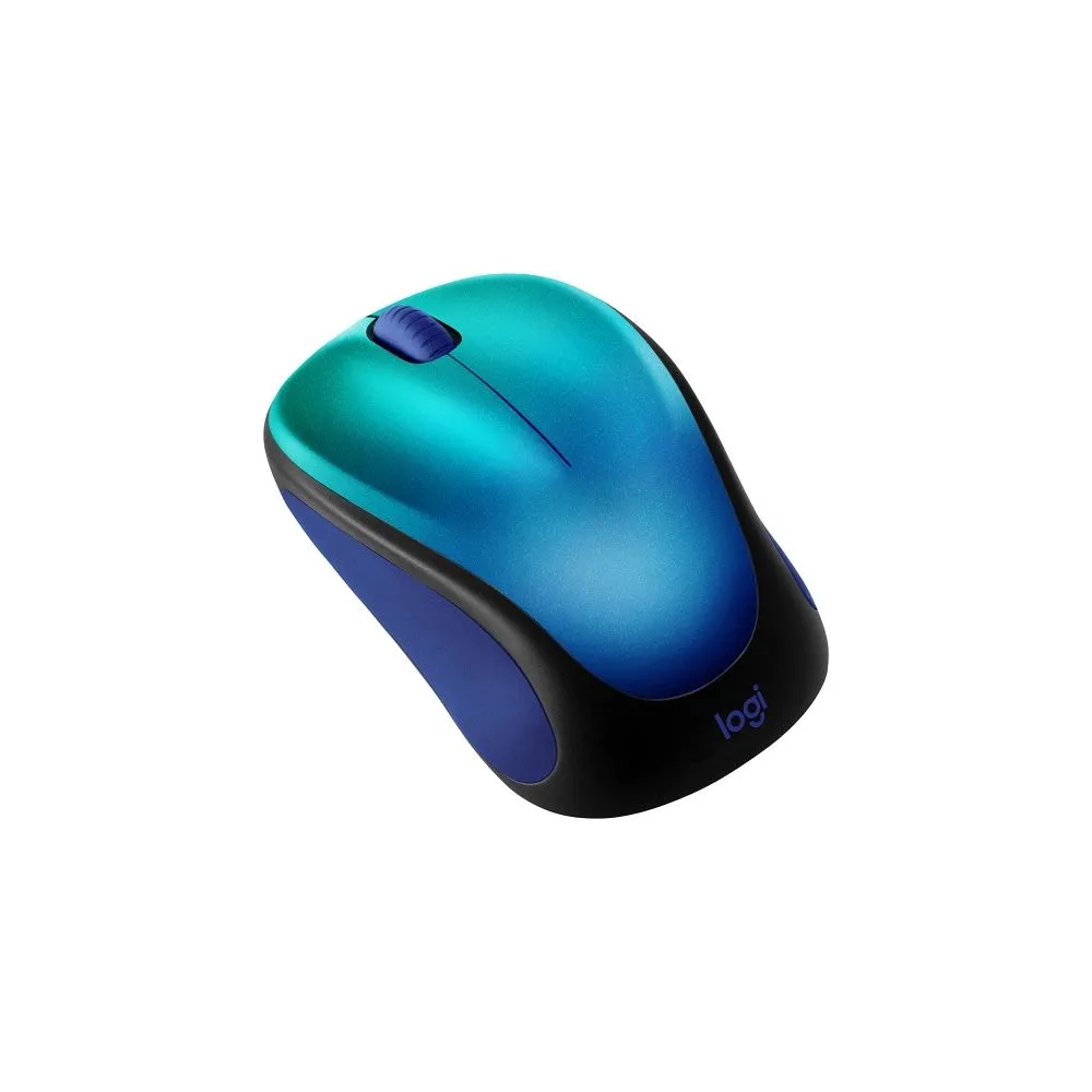 Logitech 910-006118 Design Collection Limited Edition Wireless Compact Mouse with Colorful Designs, Blue Aurora