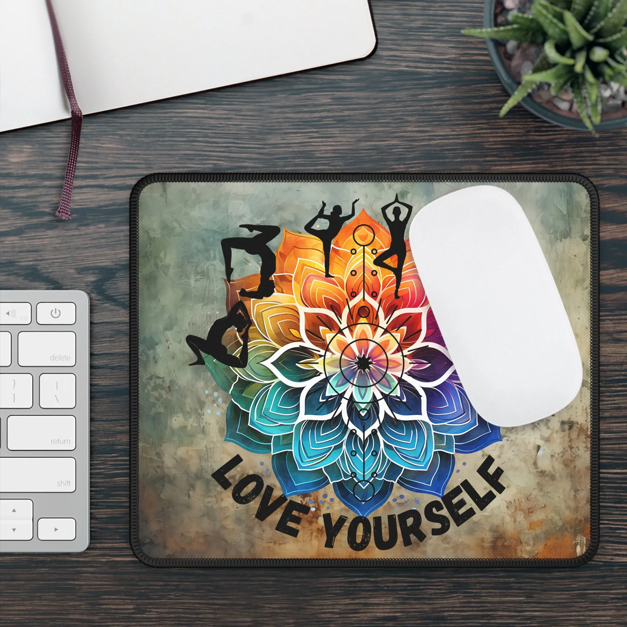 Love Yourself Yoga Mouse Pad, Unique Gift For Meditation And Yoga Lover, Cute Yoga Mouse Pad, Mindful Yoga Gift, Yoga lover Mouse Pad, Yoga Instructor Gift, Gift For Yoga lovers, Gift For Yogi.