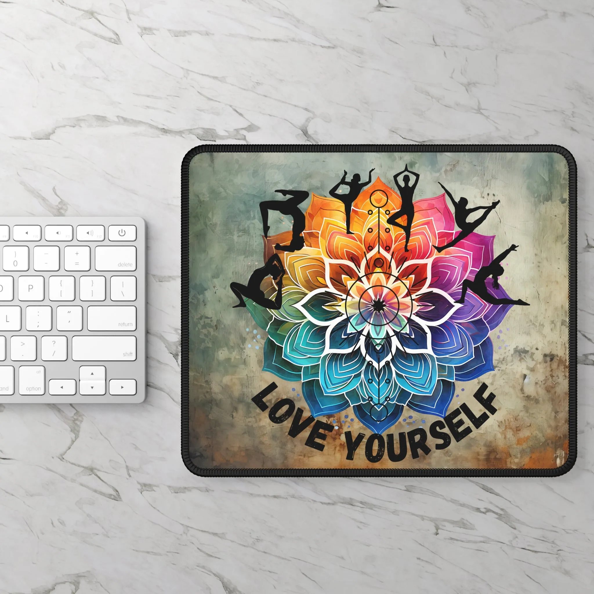 Love Yourself Yoga Mouse Pad, Unique Gift For Meditation And Yoga Lover, Cute Yoga Mouse Pad, Mindful Yoga Gift, Yoga lover Mouse Pad, Yoga Instructor Gift, Gift For Yoga lovers, Gift For Yogi.