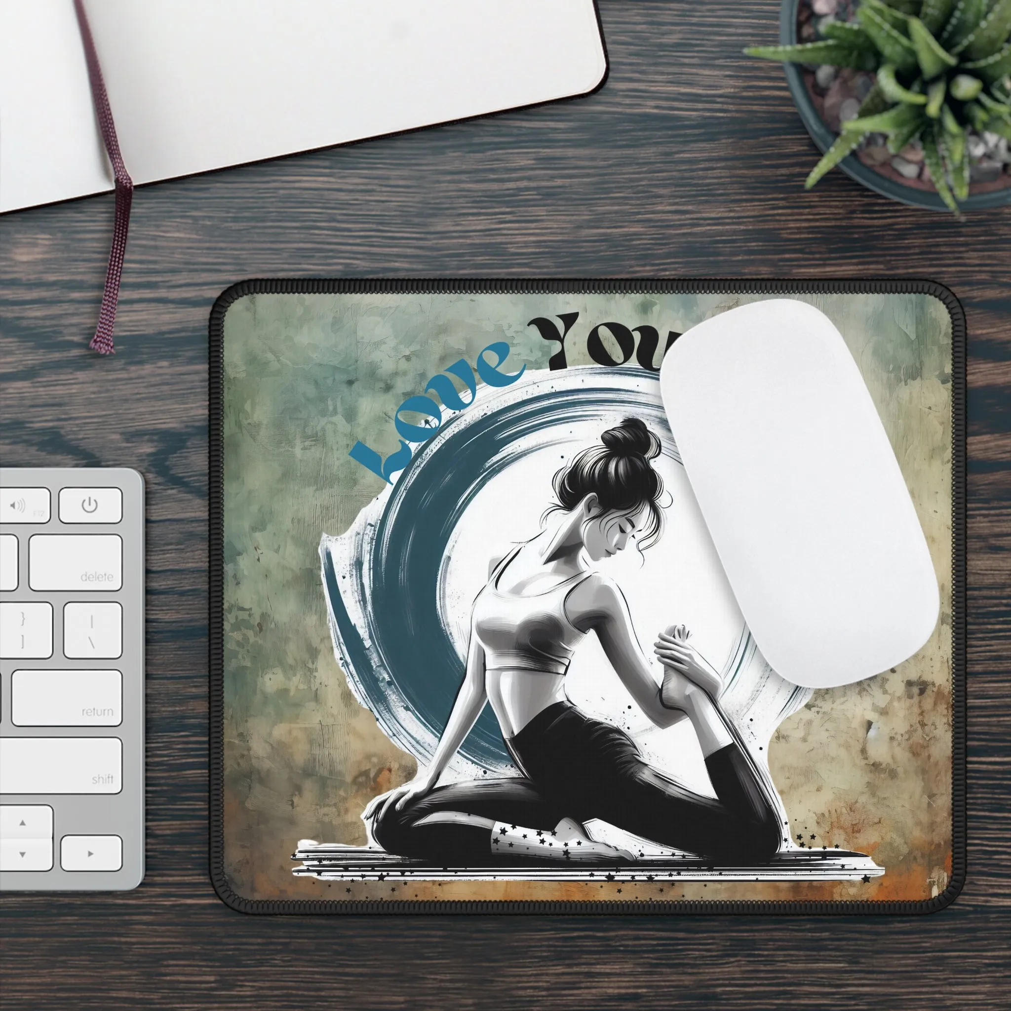 Love Yourself Yoga Mouse Pad,Unique Gift For Meditation And Yoga Lover, Cute Yoga Mouse Pad, Mindful Yoga Gift, Yoga lover Mouse Pad, Yoga Instructor Gift, Gift For Yoga lovers, Gift For Yogi.