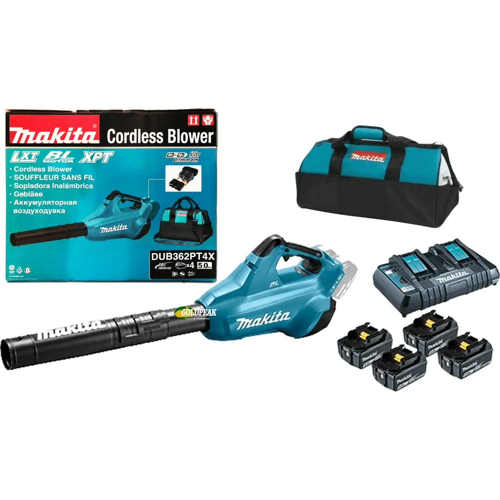 Makita DUB362PT4X 36V Cordless Brushless Leaf Blower (LXT-Series)