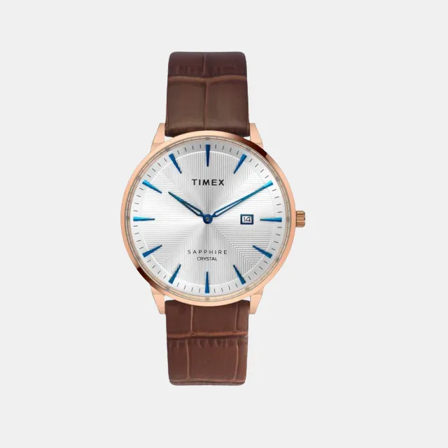 Men Beige Analog Leather Watch TWEG21902