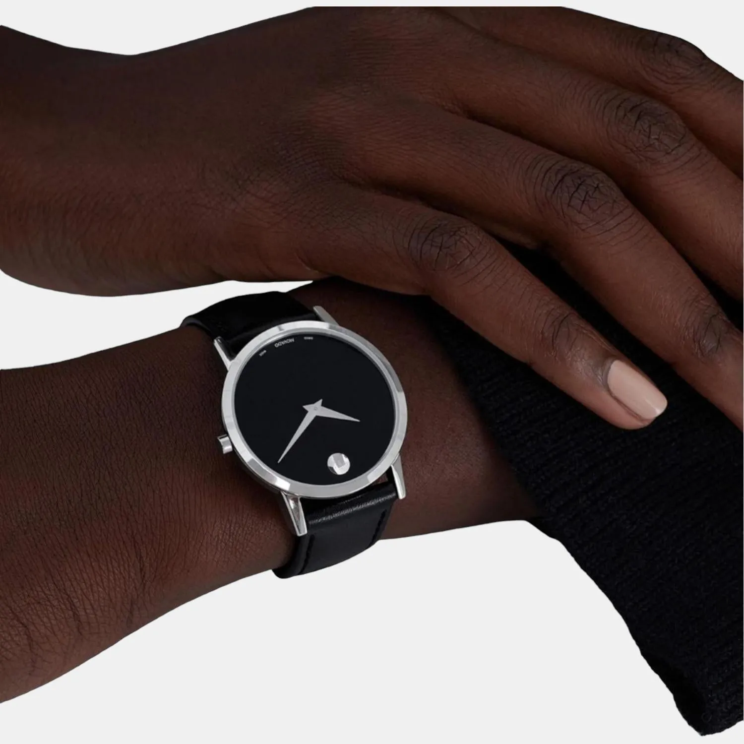 Men Black Analog Leather Watch 607583