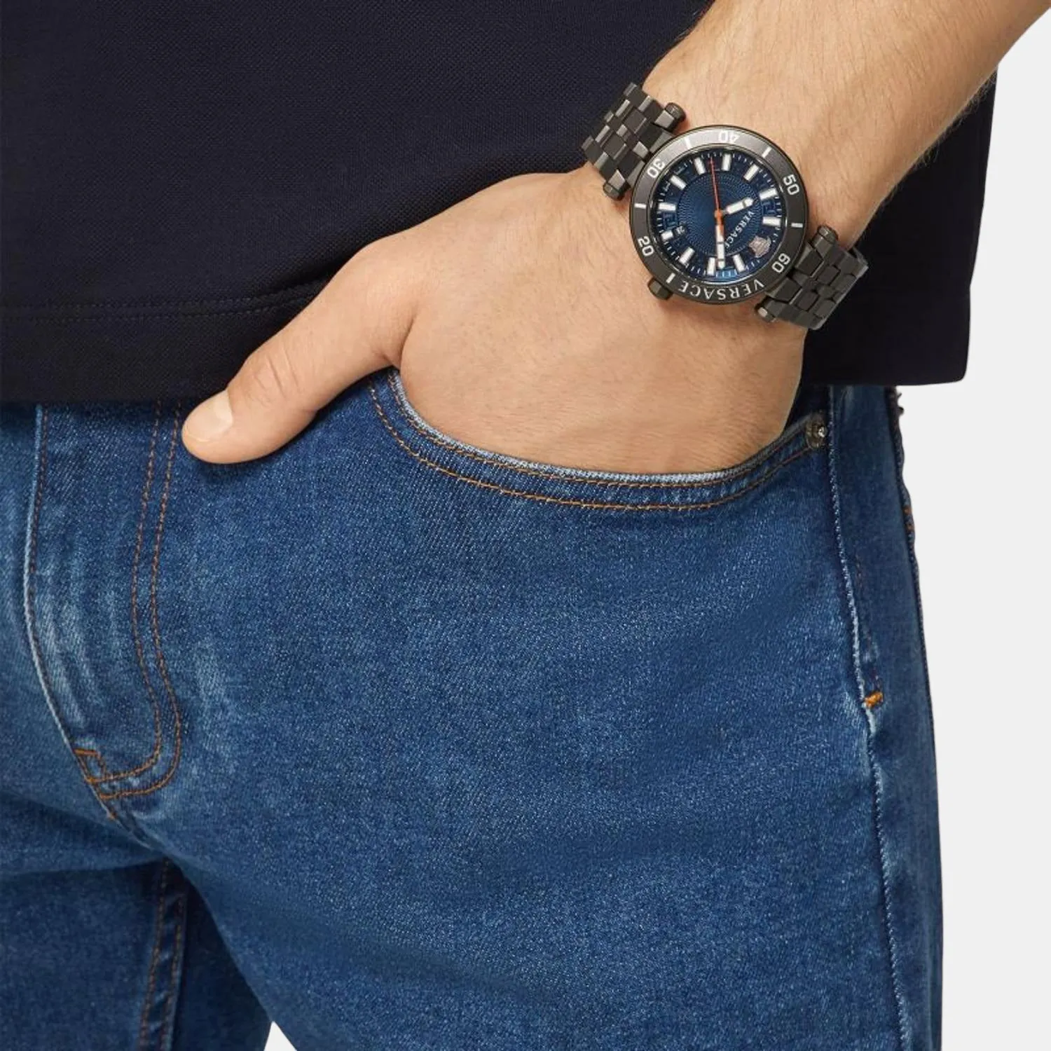 Men Blue Analog Stainless Steel Watch VEZ300621