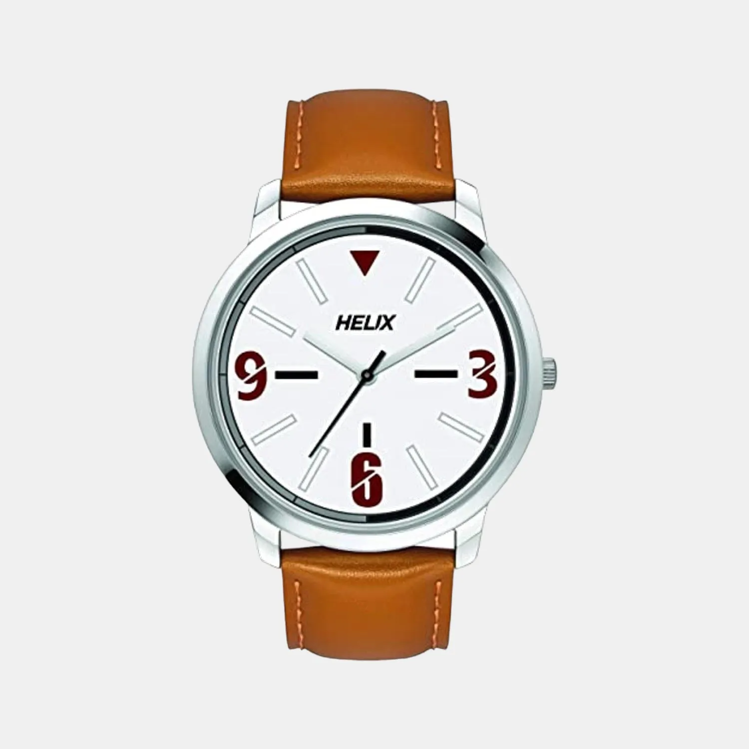 Men Silver Analog Leather Watch TW039HG01