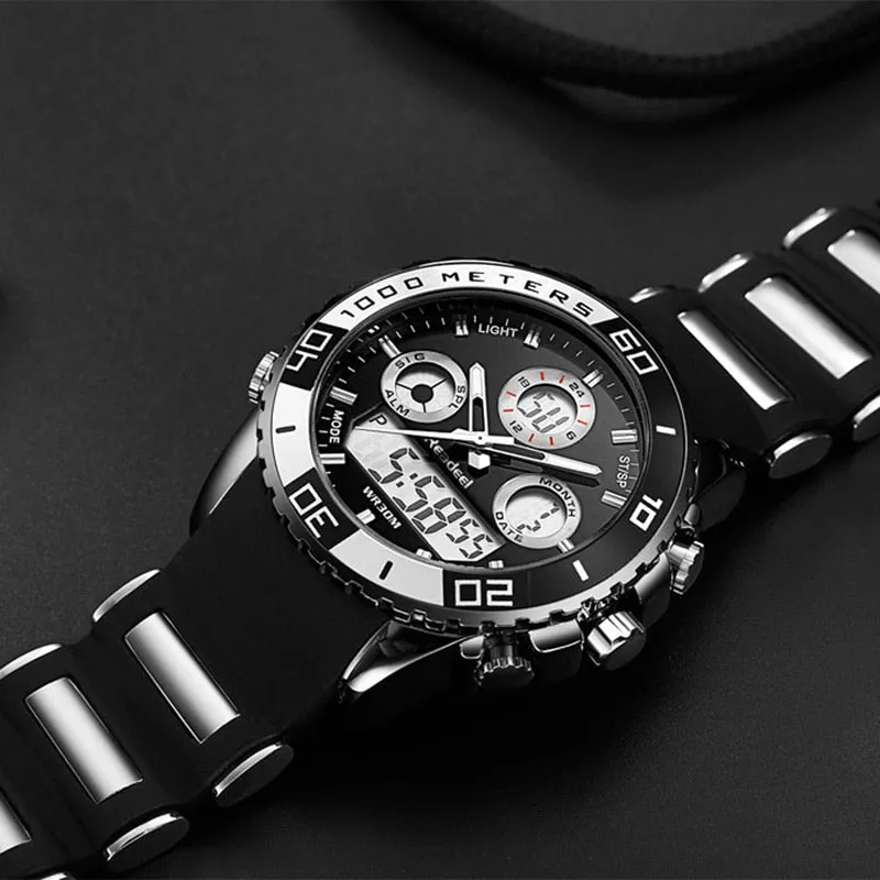 Men Sports Watches Waterproof Mens Military Digital Quartz Watch Alarm Stopwatch Dual Time Zones Brand New relogios masculinos