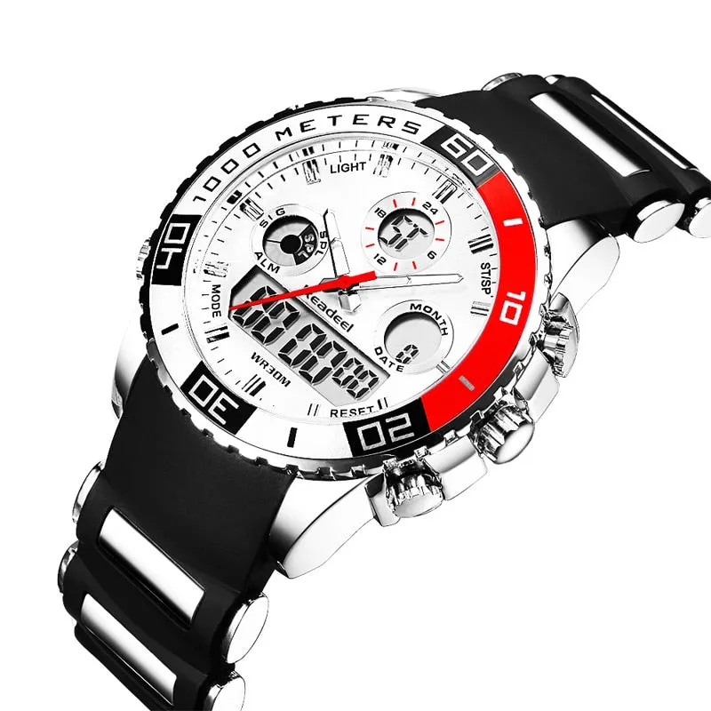 Men Sports Watches Waterproof Mens Military Digital Quartz Watch Alarm Stopwatch Dual Time Zones Brand New relogios masculinos