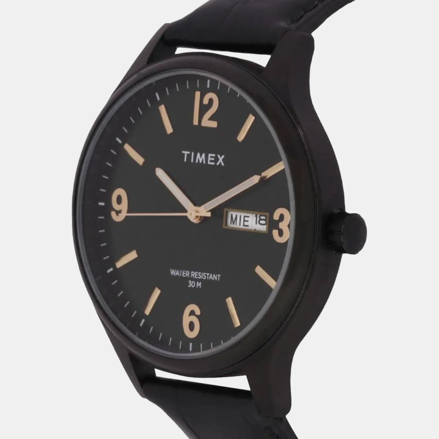 Men's Black Analog Leather Watch TWEG18403