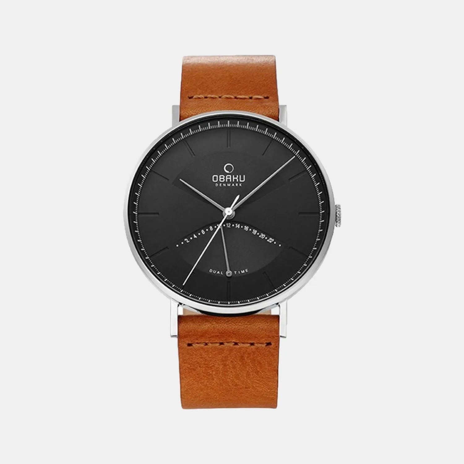 Men's Black Analog Leather Watch V213GUCURZ