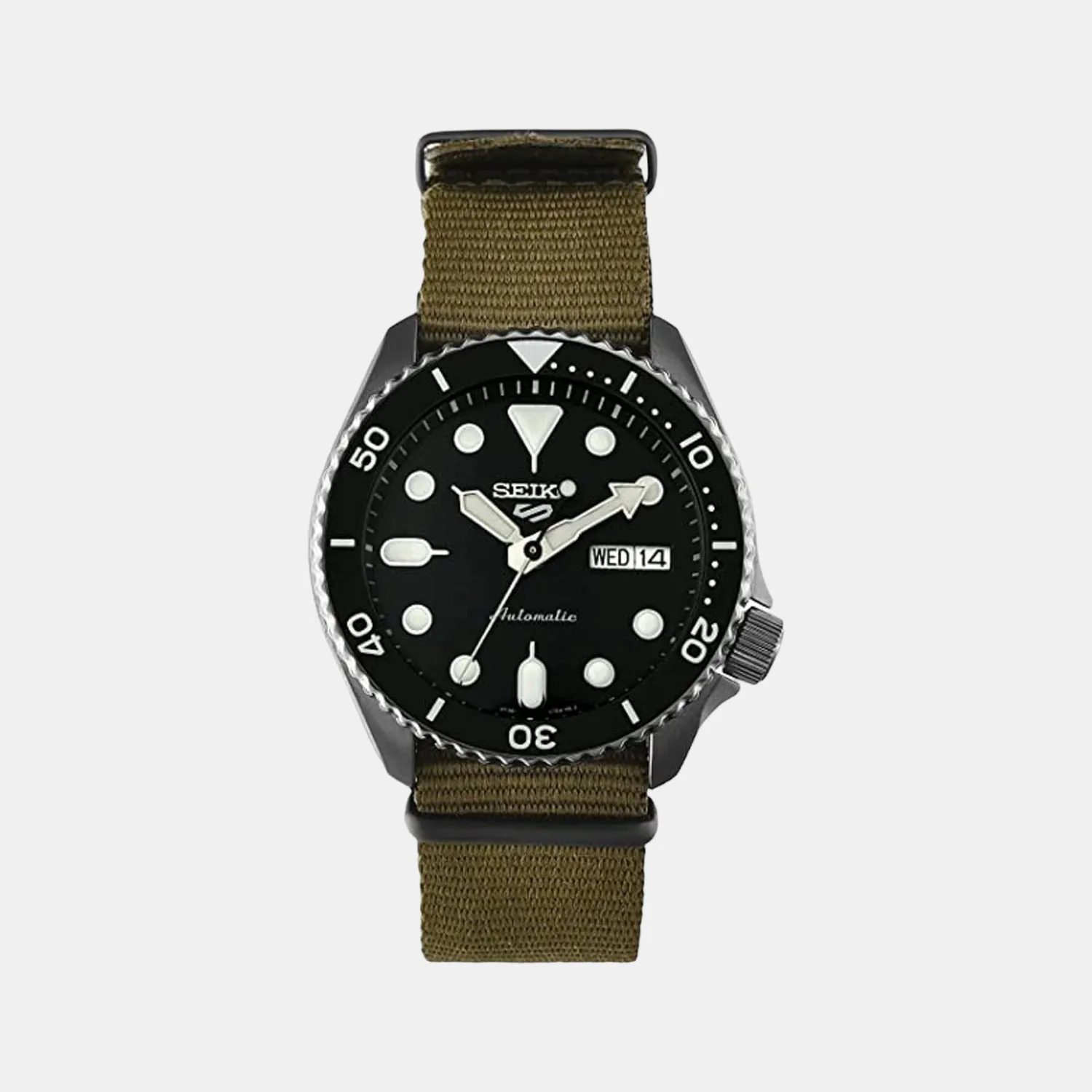 Men's Black Analog Stainless Steel Watch SRPD65K4