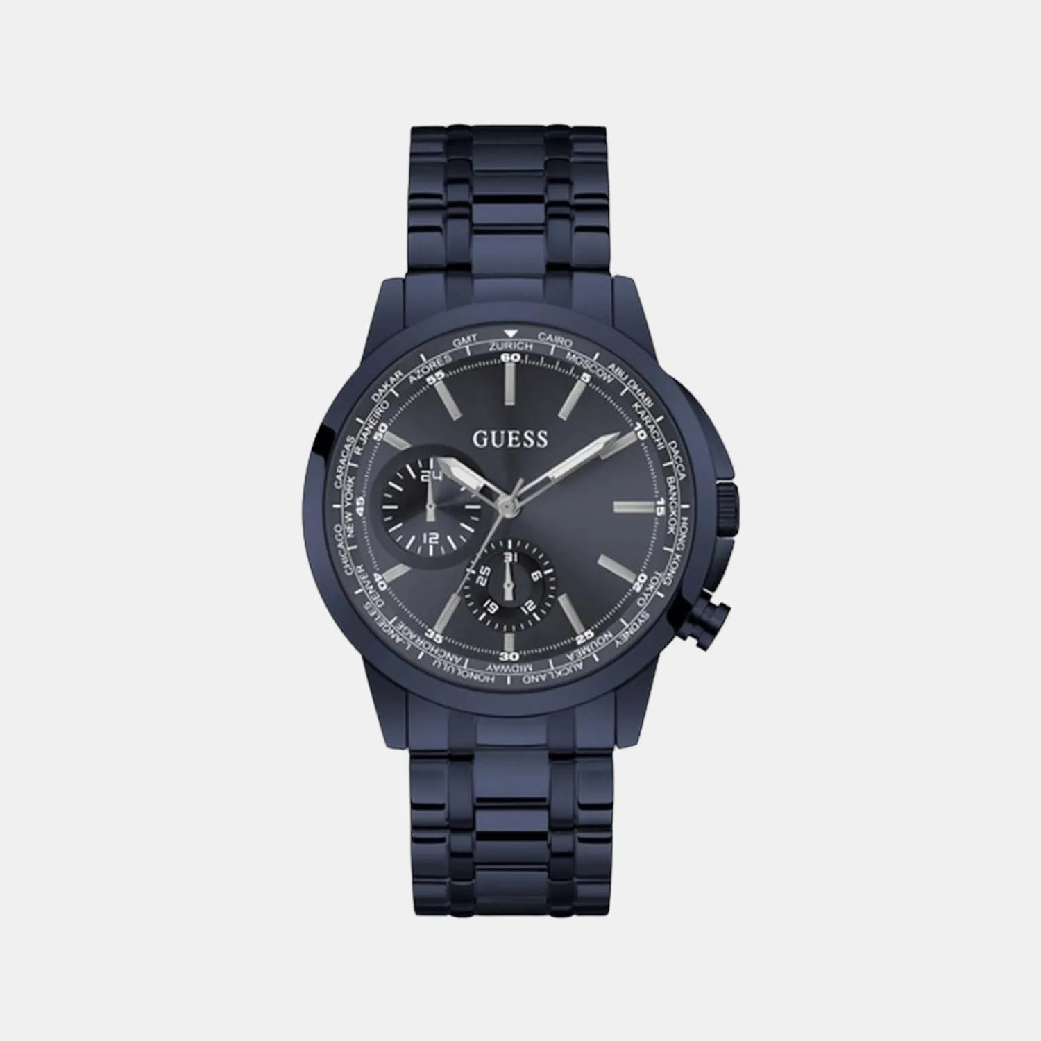 Men's Blue Spec Multi-function Stainless Steel Watch GW0490G4