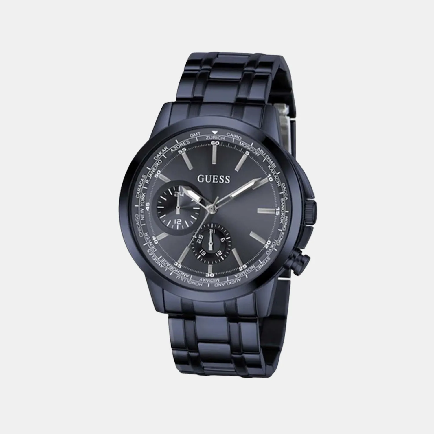 Men's Blue Spec Multi-function Stainless Steel Watch GW0490G4