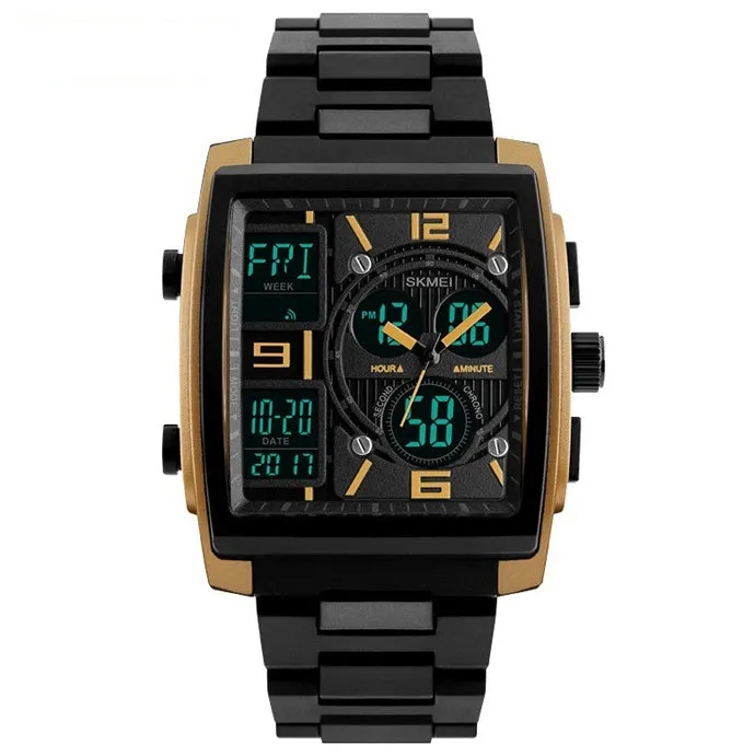 Men's Electronic Dual Display Watch