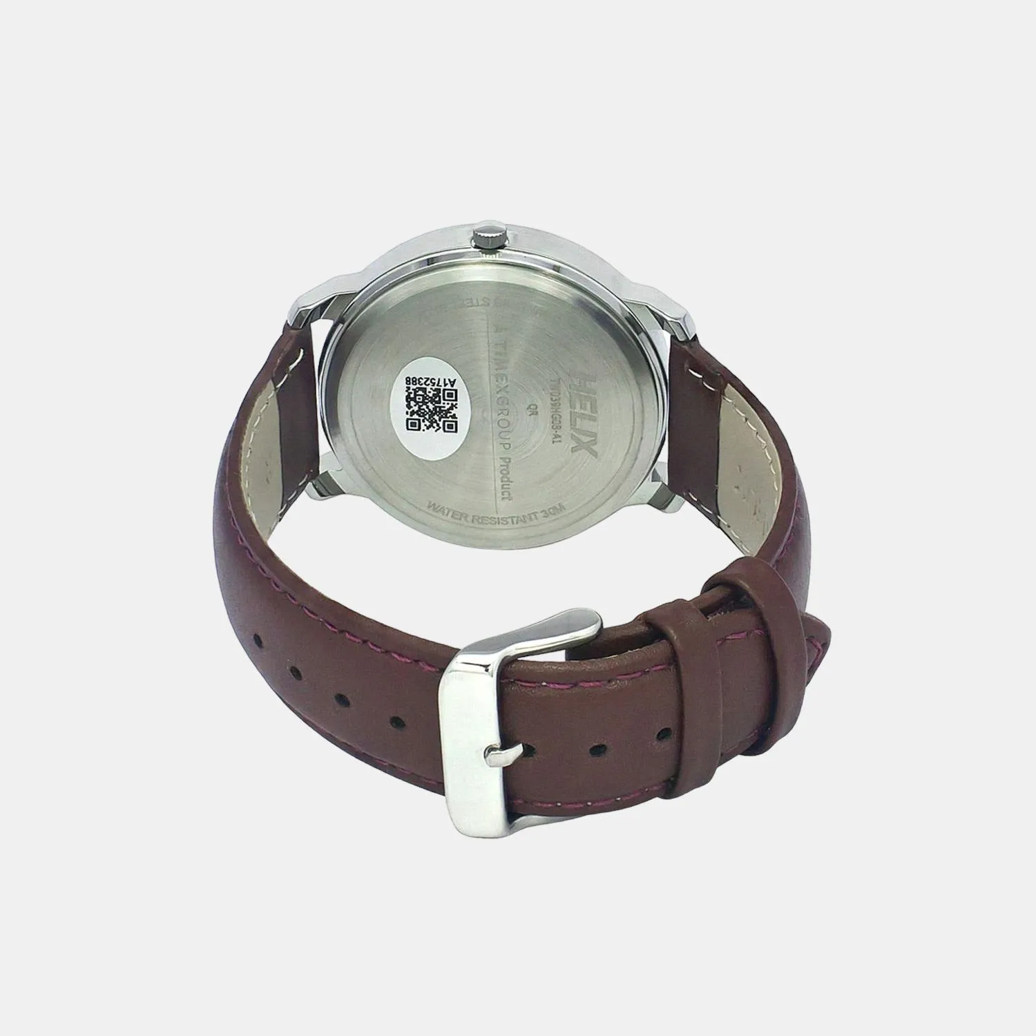 Men's Silver Analog Leather Watch TW039HG08