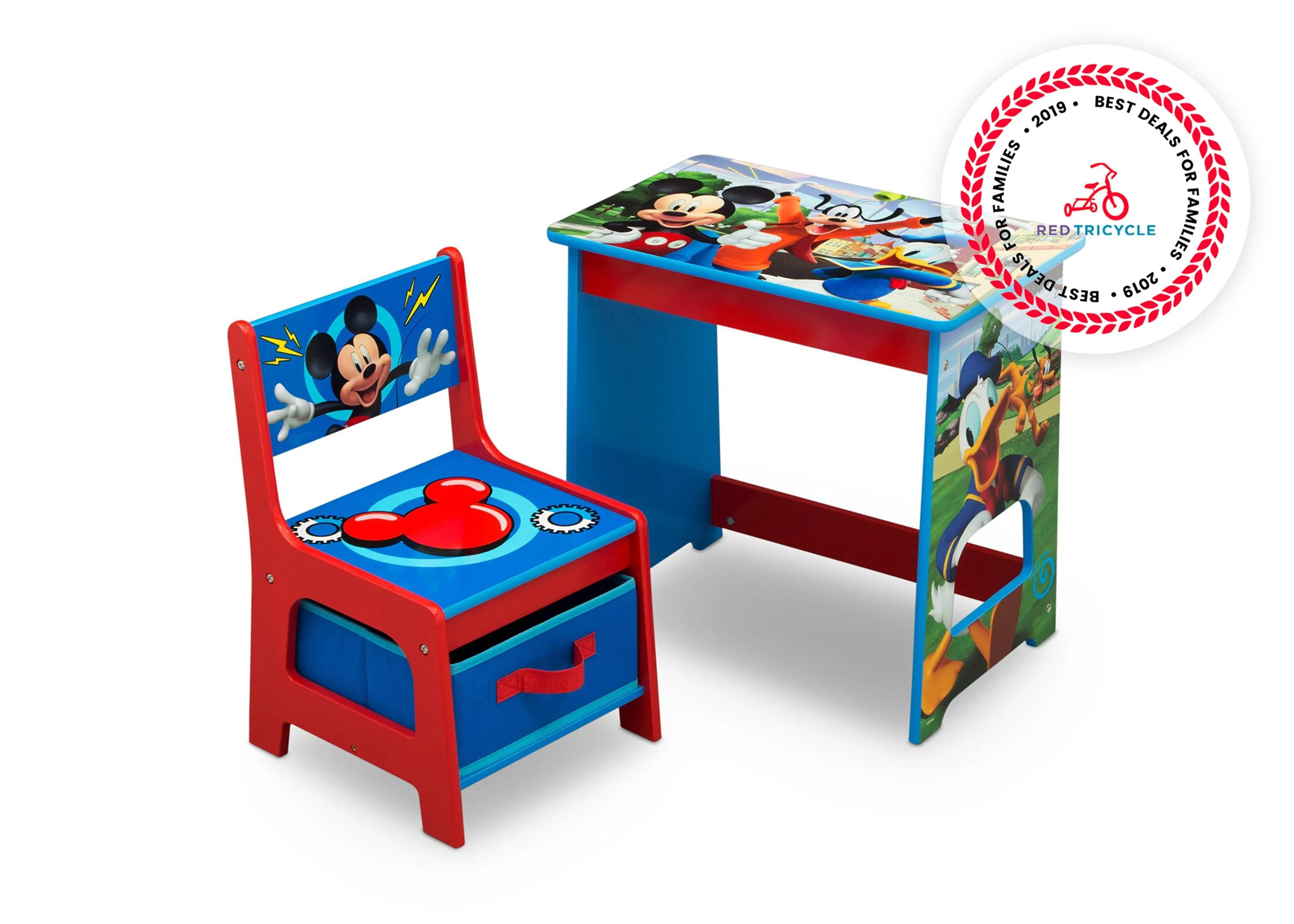 Mickey Mouse Kids Wood Desk and Chair Set