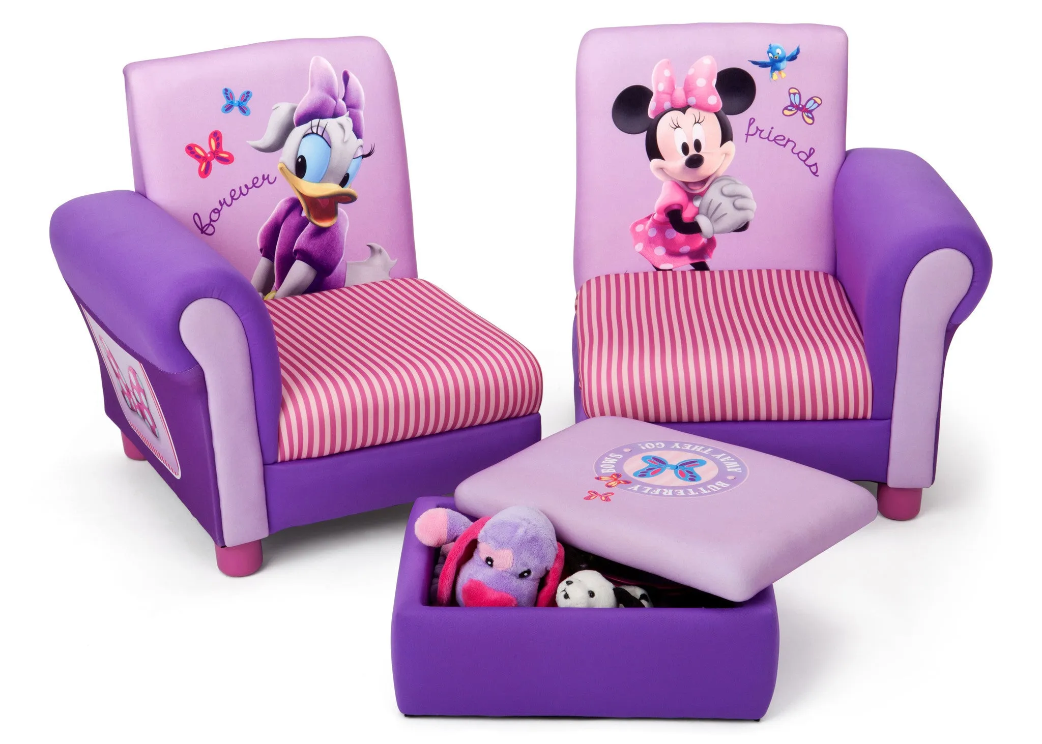 Minnie Mouse 3 Piece Upholstered Chair Set