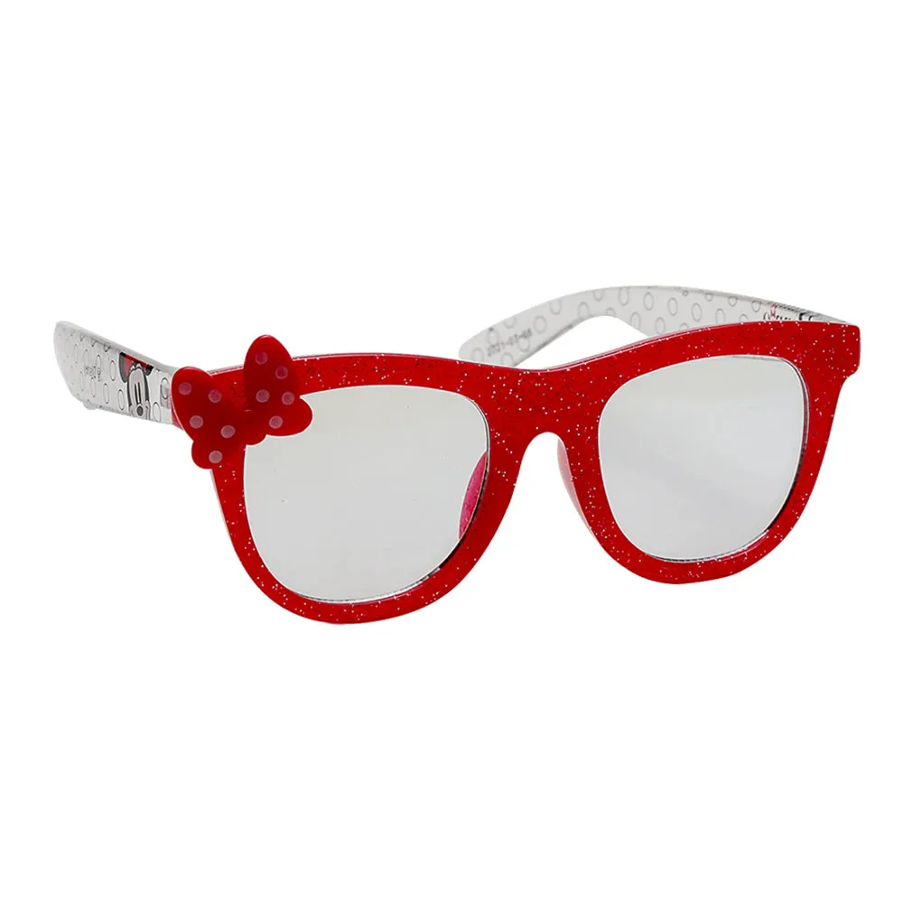 Minnie Red Glitter w/ Bow Blue Light Blocking Glasses