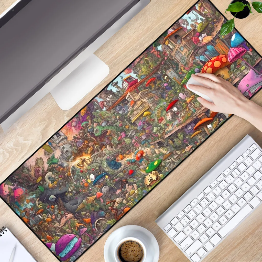 Mushroomland Mouse Mat | Acidmath AI