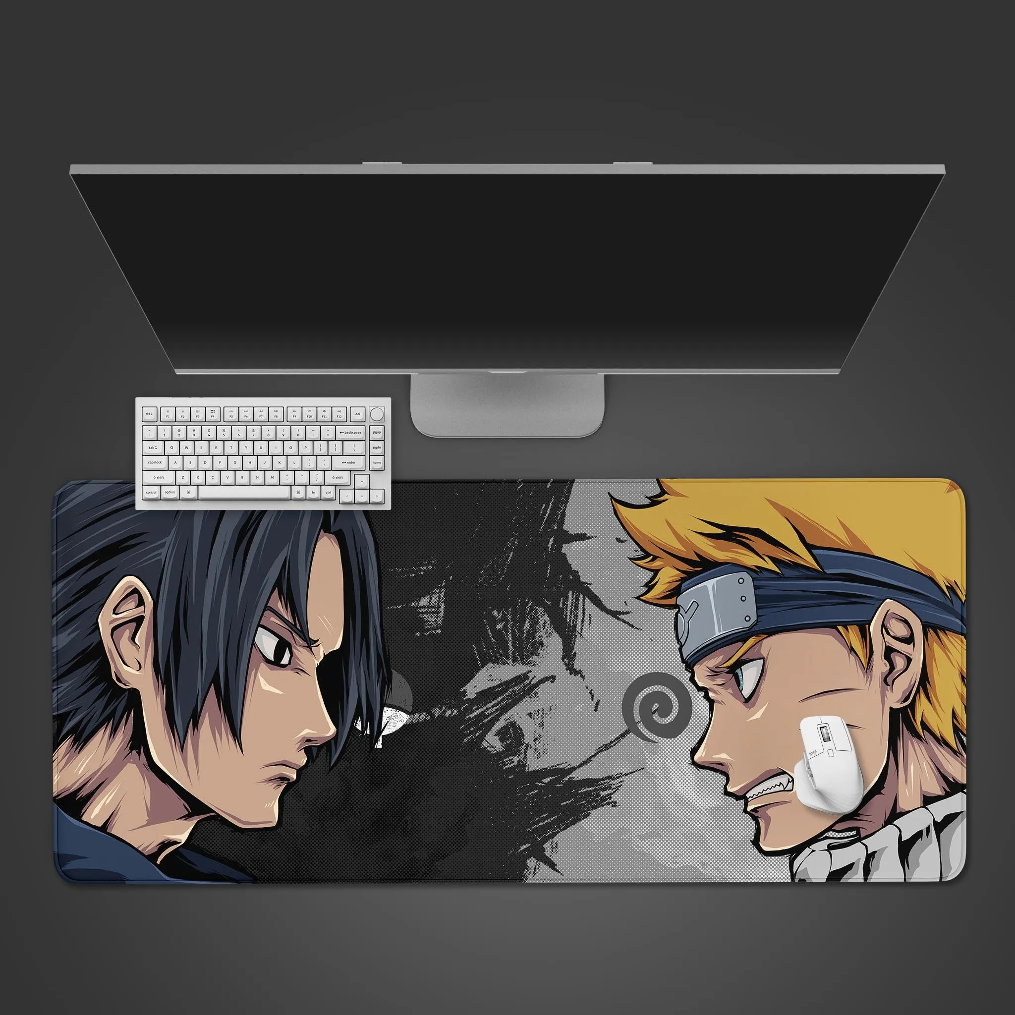 Naruto & Sasuke Gaming Mouse Pad - Black