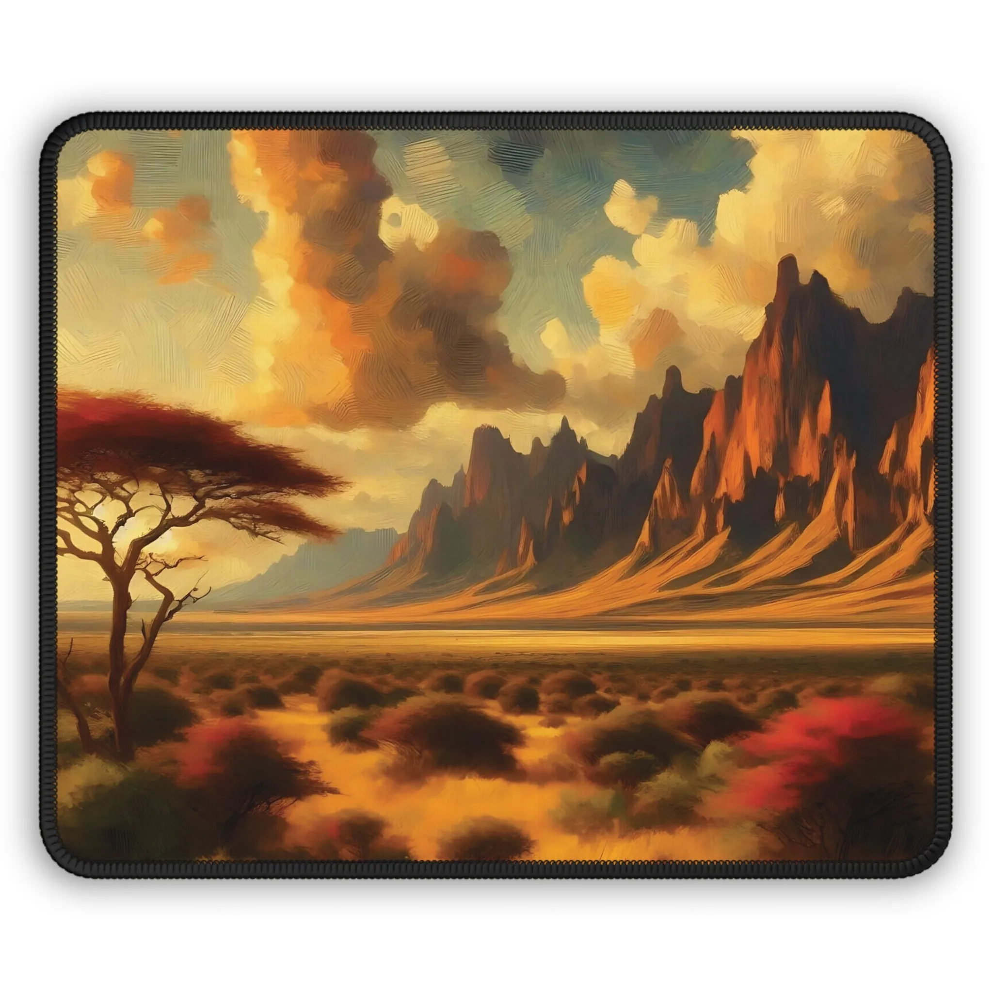 Nature landscape countryside high cliffs and tree Gaming Mouse Pad