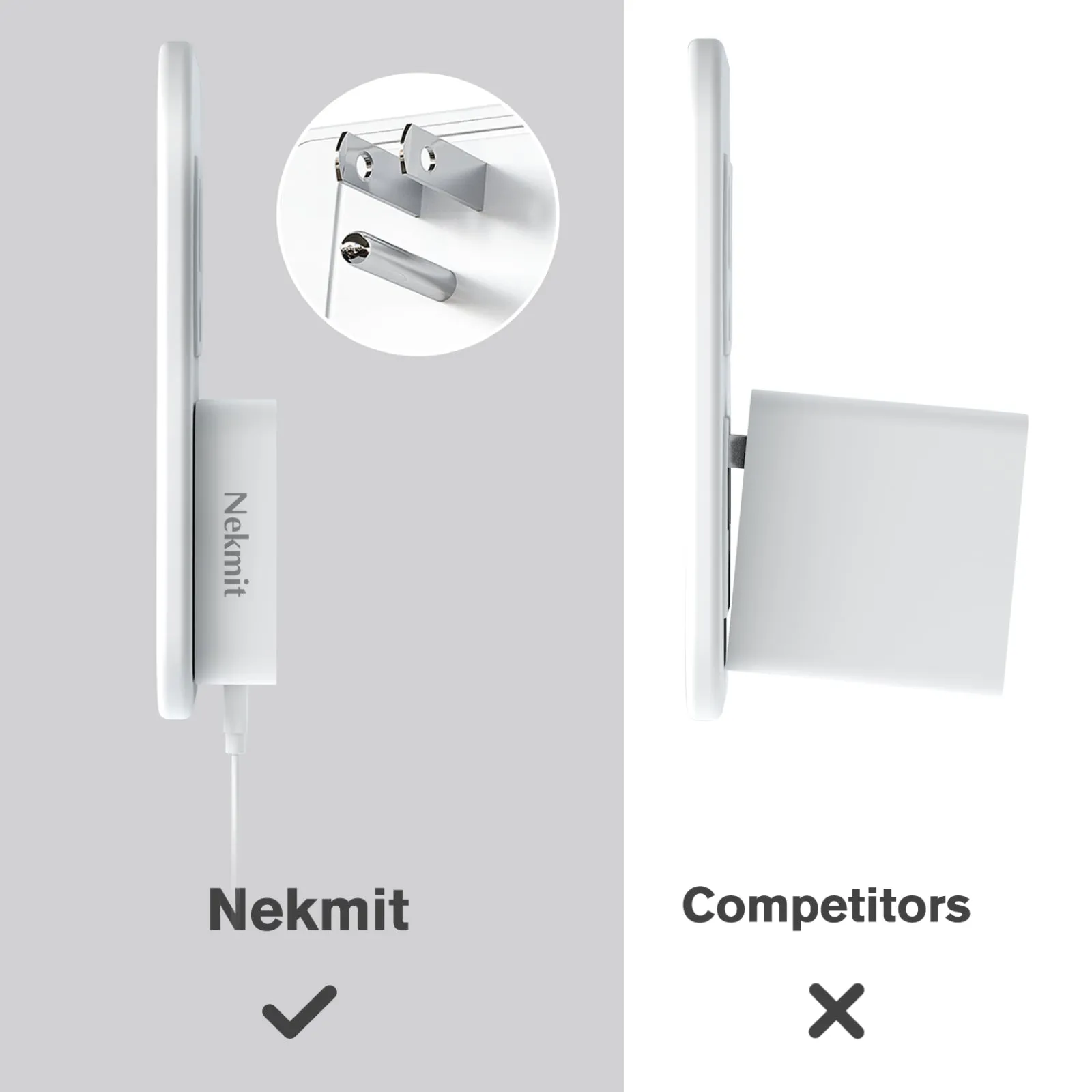 Nekmit 16W Dual Port Flat Slim USB Wall Charger