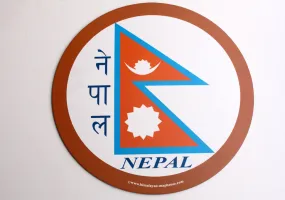 Nepal Flag Printed Round Mousepad Mat