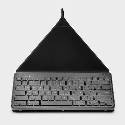 New - Wireless Keyboard with Stand for iPads & Tablets - heyday Black and Gray