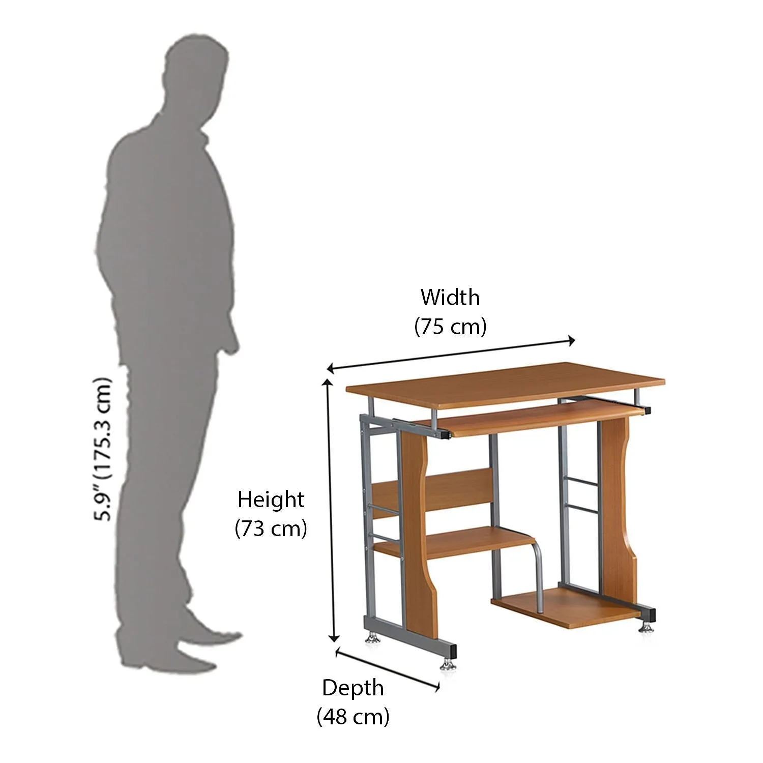 Nilkamal Alpha Engineered Wood Computer Table