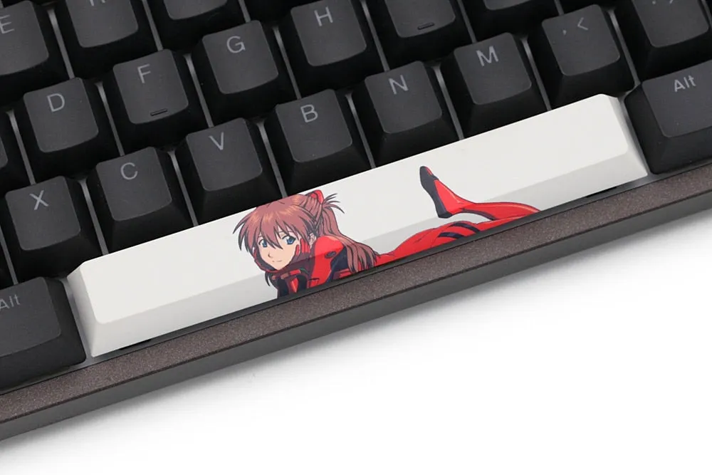 Novelty allover dye subbed Keycaps spacebar pbt EVA Asuka Langley Soryu アスカ OEM