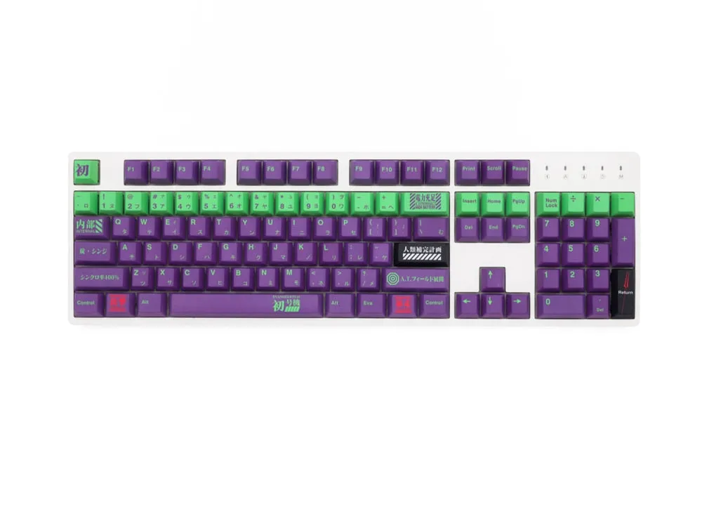 OMO cartoon 01 TEST TYPE EVA Colour scheme Cherry profile Dye Sub Keycap for mechanical keyboard 60 87 104 tkl ansi xd64 bm60 bm68