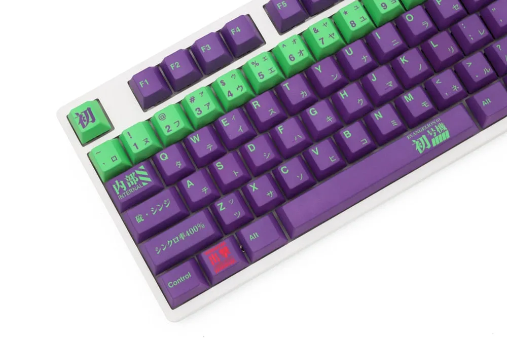 OMO cartoon 01 TEST TYPE EVA Colour scheme Cherry profile Dye Sub Keycap for mechanical keyboard 60 87 104 tkl ansi xd64 bm60 bm68