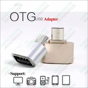 Otg Connector For Connects Your Smartphone With a Usb, Keyboard , Mouse , Data Usb