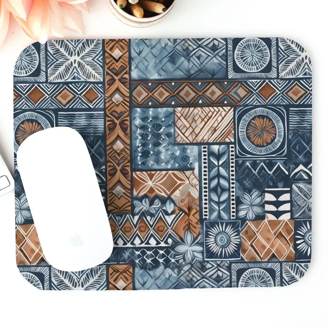 Pacific Islands Tapa Cloth Mouse Pad