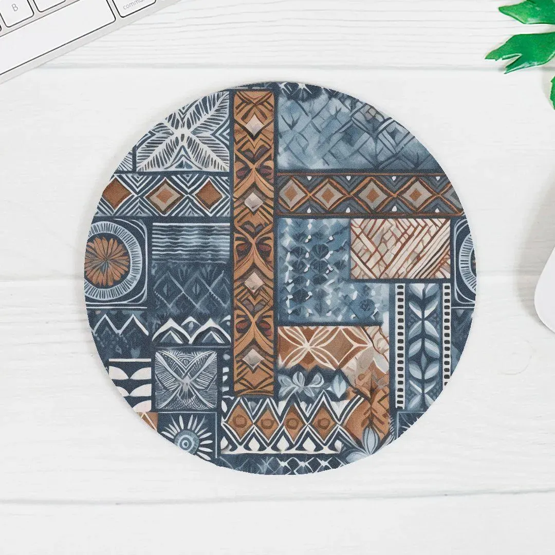 Pacific Islands Tapa Cloth Mouse Pad