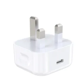 PD 20W UK Plug Fast Charger Usb C Adapter For Iphone14 13 12 Pro Ipad Xiaomi 12 Samsung Mobile Phones 3 Pin