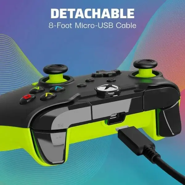 PDP Electric Black Wired Controller Designed for Xbox Includes 1 Month Ultimate Game Pass