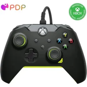 PDP Electric Black Wired Controller Designed for Xbox Includes 1 Month Ultimate Game Pass