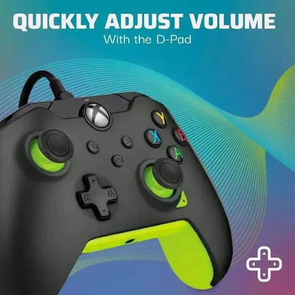 PDP Electric Black Wired Controller Designed for Xbox Includes 1 Month Ultimate Game Pass