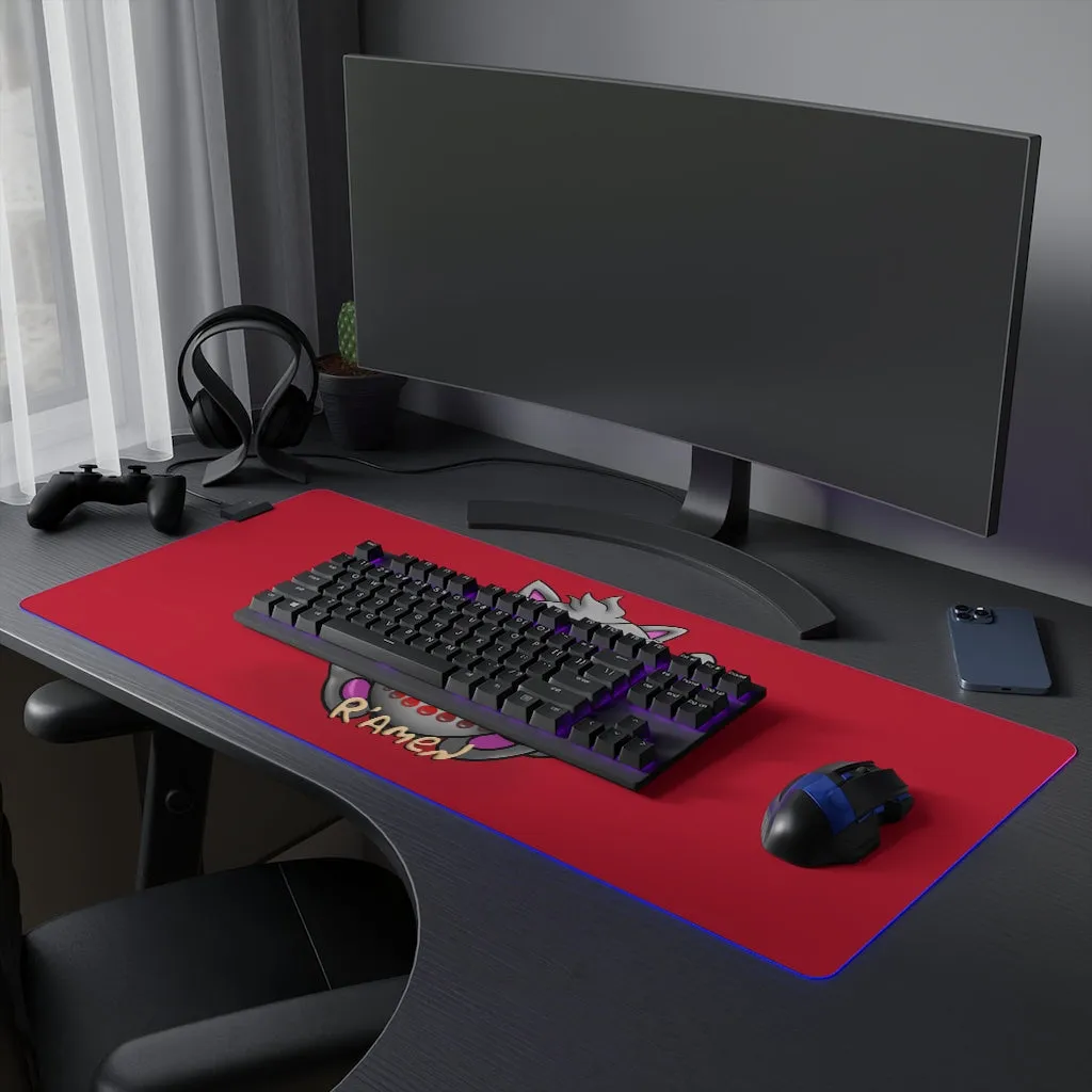 Pirate Ramen Cat LED Gaming Mouse Pad