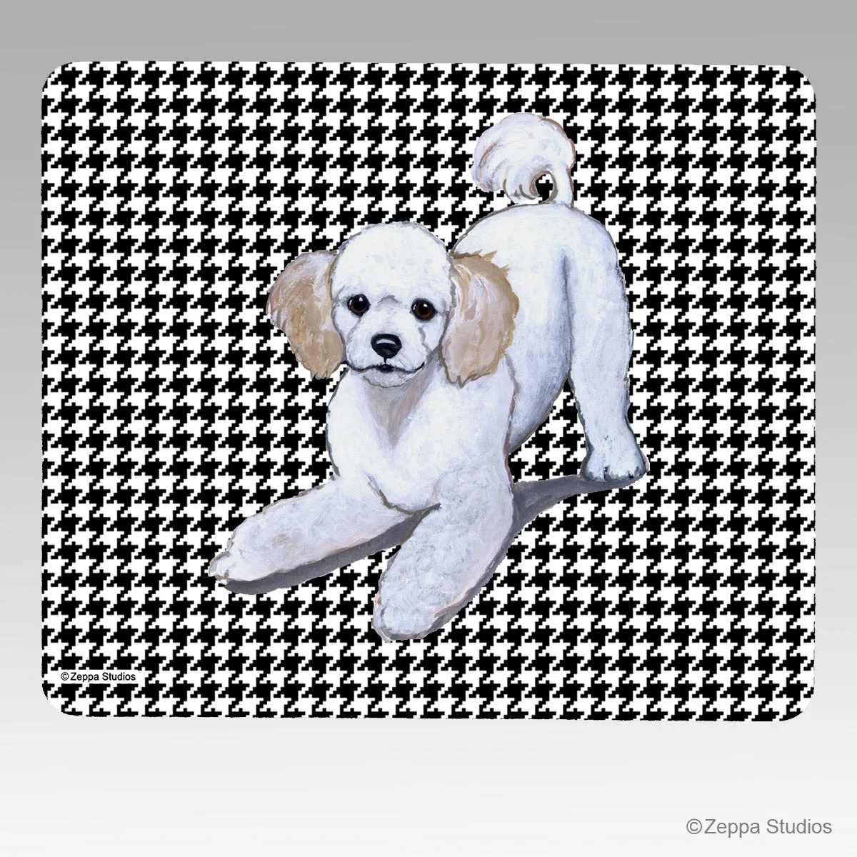 Poodle Houndstooth Mouse Pads