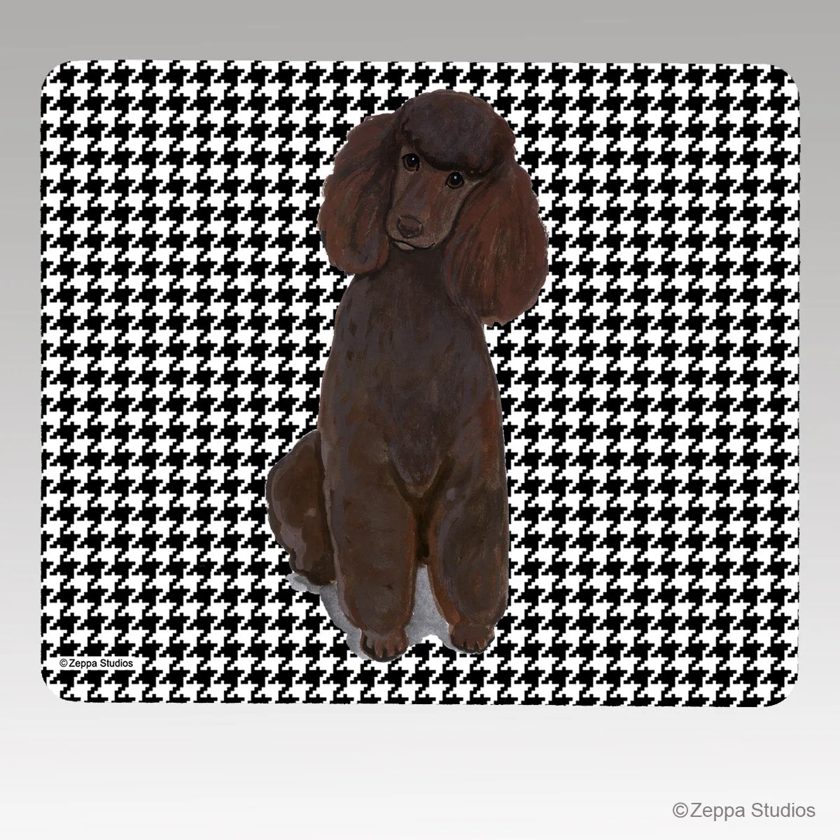 Poodle Houndstooth Mouse Pads