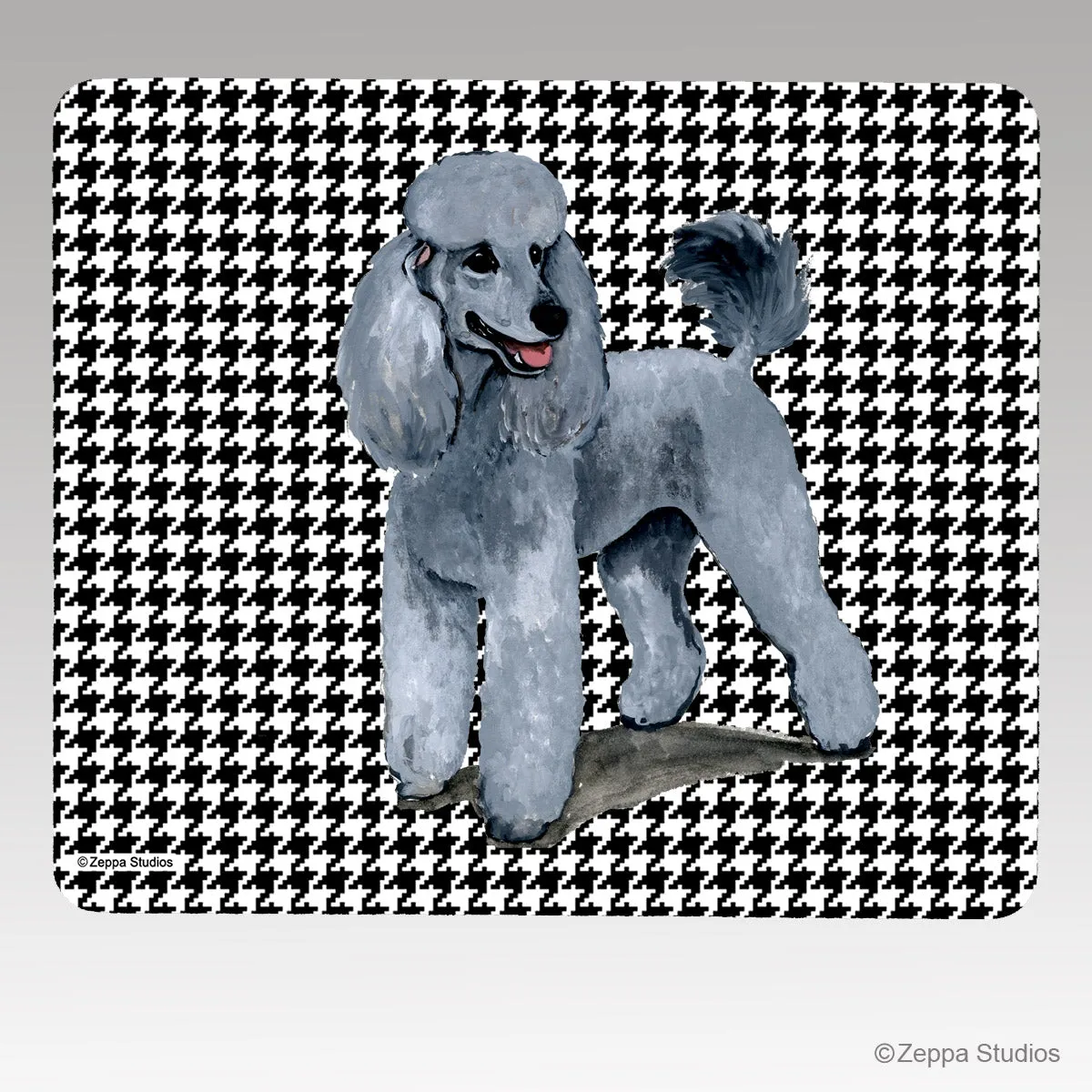 Poodle Houndstooth Mouse Pads