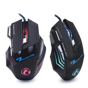 Professional Gaming Mouse - 7 Button 5500 DPI LED Optical USB Computer Mouse