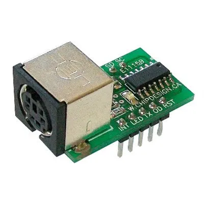 PS/2 Keyboard to ASCII Converter - 3.3V/5V TTL Output, 115.2k (E1115D)