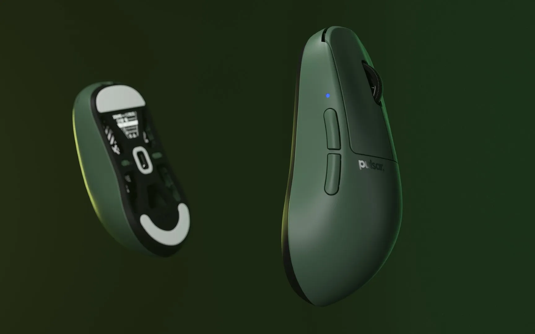 Pulsar X2H Wireless Gaming Mouse - Green Founders Edition (4K Dongle Included)