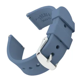 Quick Release Silicone Watch Band - Steel Blue